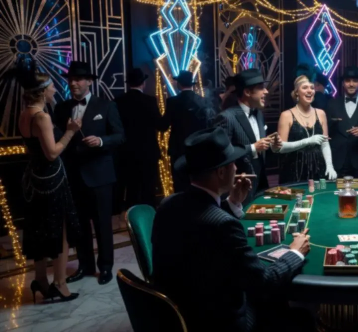 Gatsby és James Bond stílusú elegáns tematikus kaszinóest